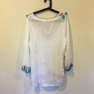 Bindya Swim - Bindya boho tassels long sleeve tunic coverup Bindya Swim - Bindya boho tassels long sleeve tunic coverup